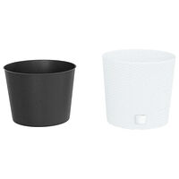 vidaXL Blomkruka med avtagbar insida vit 15/15,3 L PP-rotting