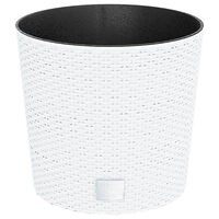 vidaXL Blomkruka med avtagbar insida vit 15/15,3 L PP-rotting