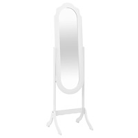vidaXL Fristående Spegel vit 45,5x47,5x160 cm konstruerad trä