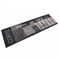 vidaXL Köksmatta maskintvättbar kaffe svart 45x150 cm sammet