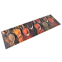 vidaXL Köksmatta maskintvättbar sked & kryddor 45x150 cm sammet
