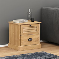 vidaXL Sängskåp VIGO 42x35x42 cm massiv furu