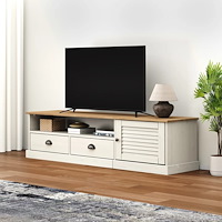 vidaXL Tv-bänk VIGO vit 156x40x40 cm massiv furu
