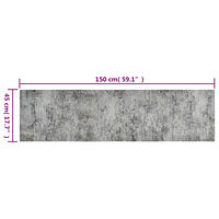 vidaXL Köksmatta maskintvättbar betong 45x150 cm sammet