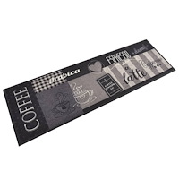 vidaXL Köksmatta maskintvättbar kaffe svart 60x180 cm sammet