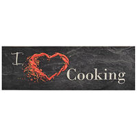 vidaXL Köksmatta maskintvättbar cooking svart 60x180 cm sammet