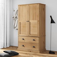 vidaXL Klädskåp VIGO 90x55x170 cm massiv furu
