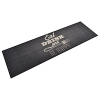 vidaXL Köksmatta maskintvättbar kök svart 60x180 cm sammet