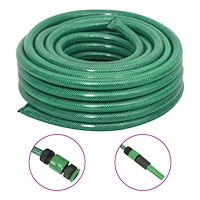 vidaXL Trädgårdsslang med kopplingar grön 0,75" 10 m PVC