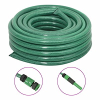 vidaXL Trädgårdsslang med kopplingar grön 0,75" 30 m PVC