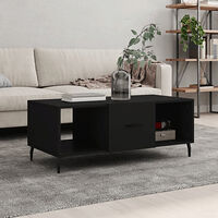 vidaXL Soffbord svart 102x50x40 cm konstruerat trä
