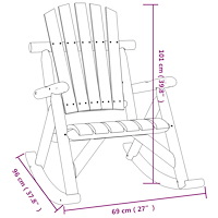 vidaXL Loungegrupp 3 delar massivt granträ