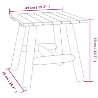 vidaXL Loungegrupp 3 delar massivt granträ