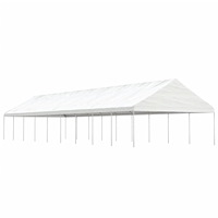 vidaXL Paviljong med tak vit 20,07x5,88x3,75 m polyeten