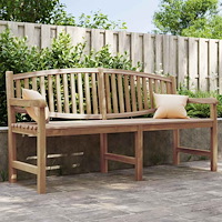 vidaXL Trädgårdsbänk 179,5x60x90 cm massiv teak