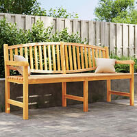 vidaXL Trädgårdsbänk 179,5x60x90 cm massiv teak