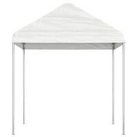 vidaXL Paviljong med tak vit 20,07x2,28x2,69 m polyeten