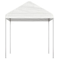 vidaXL Paviljong med tak vit 17,84x2,28x2,69 m polyeten