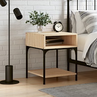 vidaXL Sängbord sonoma-ek 40x41x50 cm konstruerat trä