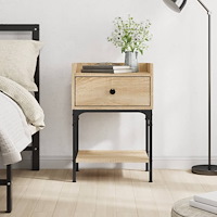 vidaXL Sängbord sonoma-ek 40,5x31x60 cm konstruerat trä