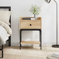 vidaXL Sängbord sonoma-ek 40,5x31x60 cm konstruerat trä