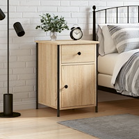vidaXL Sängbord sonoma-ek 40x42x60 cm konstruerat trä