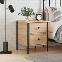 vidaXL Sängbord sonoma-ek 40x42x50 cm konstruerat trä