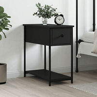 vidaXL Sängbord svart 30x60x60 cm konstruerat trä