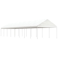 vidaXL Paviljong med tak vit 17,84x4,08x3,22 m polyeten