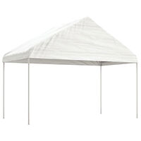 vidaXL Paviljong med tak vit 13,38x4,08x3,22 m polyeten