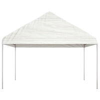 vidaXL Paviljong med tak vit 13,38x4,08x3,22 m polyeten