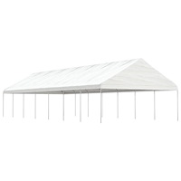vidaXL Paviljong med tak vit 15,61x5,88x3,75 m polyeten