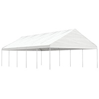 vidaXL Paviljong med tak vit 11,15x5,88x3,75 m polyeten