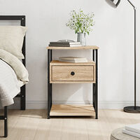 vidaXL Sängbord sonoma-ek 40x42x55 cm konstruerat trä