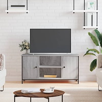 vidaXL Tv-bänk grå sonoma 100x40x50 cm konstruerat trä