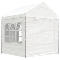 vidaXL Paviljong med tak vit 2,28x2,23x2,69 m polyeten
