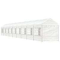 vidaXL Paviljong med tak vit 20,07x2,28x2,69 m polyeten