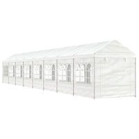 vidaXL Paviljong med tak vit 17,84x2,28x2,69 m polyeten