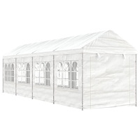 vidaXL Paviljong med tak vit 8,92x2,28x2,69 m polyeten