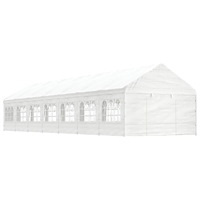 vidaXL Paviljong med tak vit 15,61x4,08x3,22 m polyeten