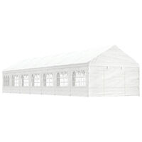 vidaXL Paviljong med tak vit 15,61x4,08x3,22 m polyeten