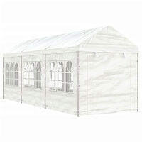 vidaXL Paviljong med tak vit 6,69x2,28x2,69 m polyeten