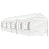 vidaXL Paviljong med tak vit 13,38x2,28x2,69 m polyeten