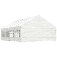 vidaXL Paviljong med tak vit 8,92x5,88x3,75 m polyeten
