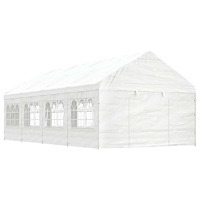 vidaXL Paviljong med tak vit 8,92x4,08x3,22 m polyeten