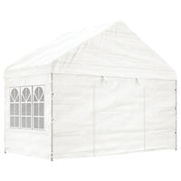 vidaXL Paviljong med tak vit 8,92x4,08x3,22 m polyeten