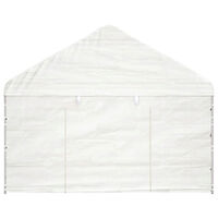 vidaXL Paviljong med tak vit 8,92x4,08x3,22 m polyeten