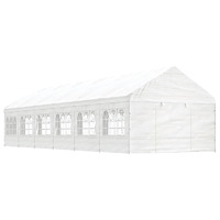 vidaXL Paviljong med tak vit 13,38x4,08x3,22 m polyeten