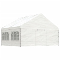 vidaXL Paviljong med tak vit 4,46x5,88x3,75 m polyeten