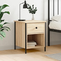 vidaXL Sängbord sonoma-ek 40x42x50 cm konstruerat trä